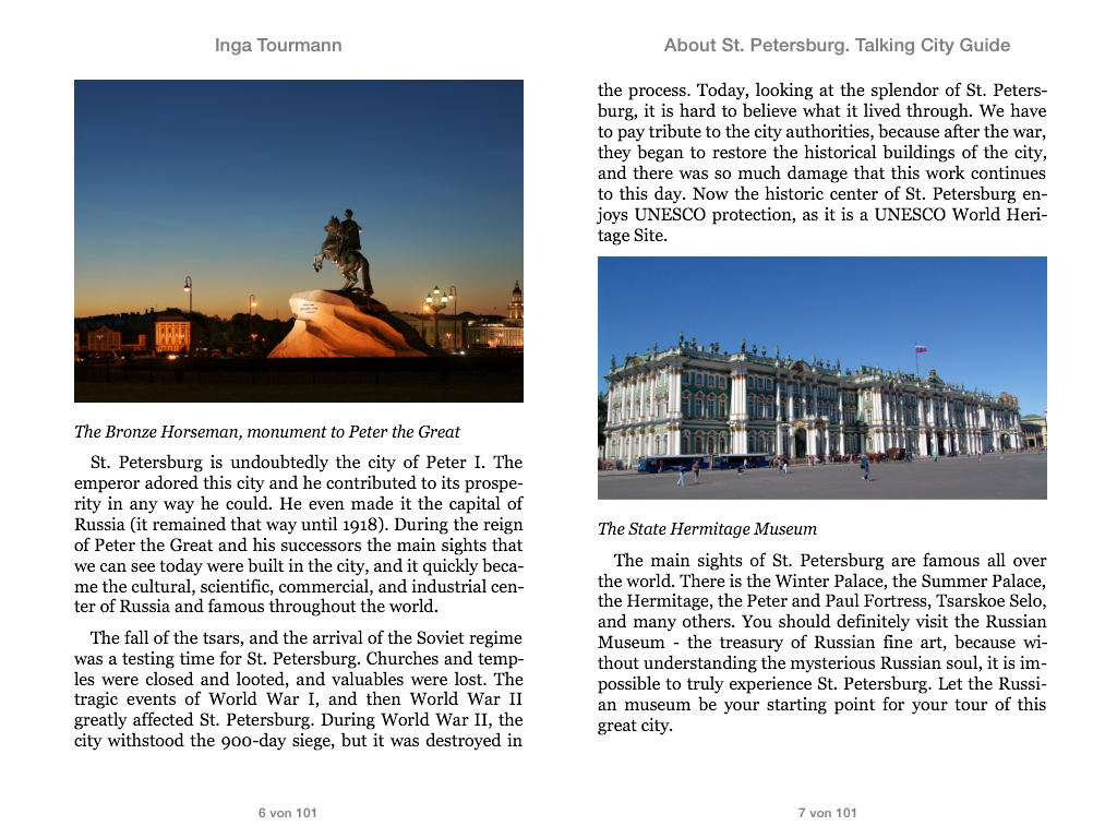 About St.Petersburg. Talking City Guide